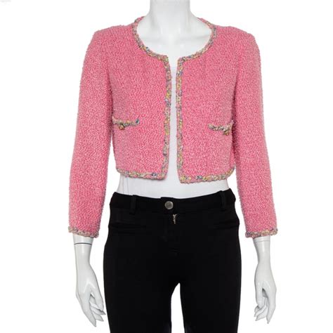 chanel pink velour jacket|pink tweed Chanel style jacket.